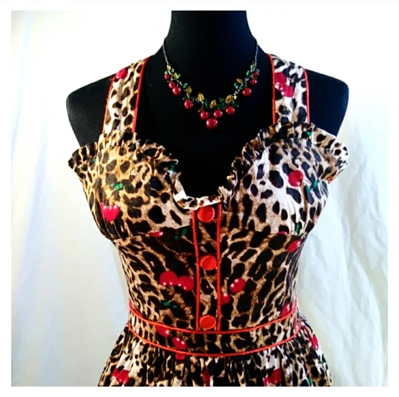 Voodoo Vixen Leopard Print Midi Dress - Picture 2 of 10
